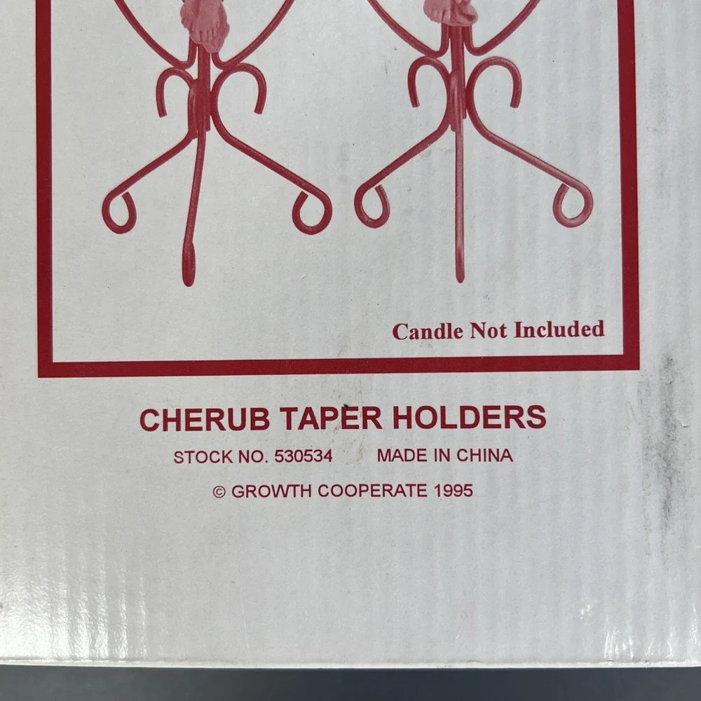 Vintage 1995 House of Lloyd Cherub Taper Candle Holders Set New Open Box